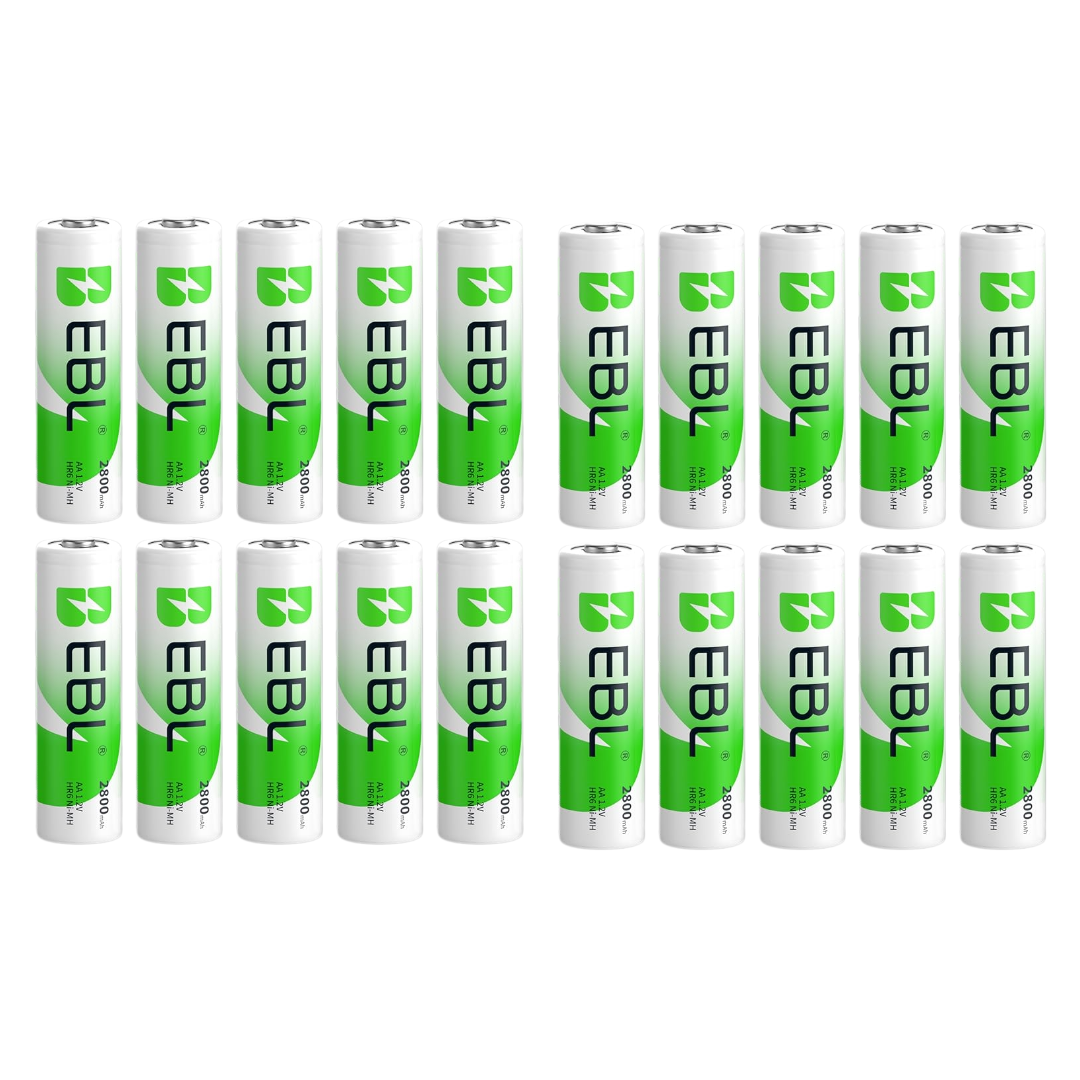 Batterie ricaricabili EBL AA 2800mAh NiMh per adattatore Metz 60 CT