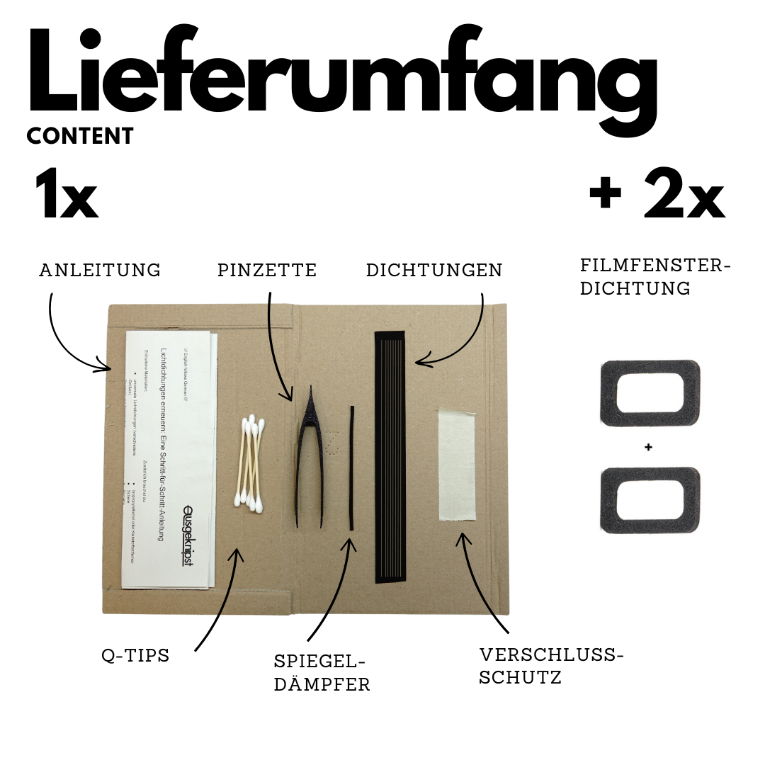 Ensemble universel de joints lumineux avec amortisseur de miroir pour Canon, Nikon, Minolta et Olympus