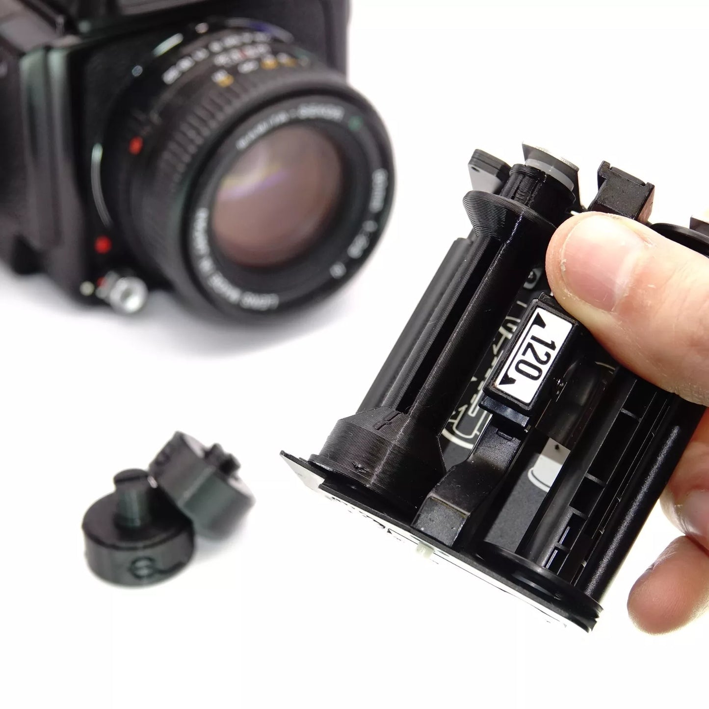 Set d'adaptateurs 35mm vers film 120 pour Hasselblad, Mamiya & Rolleiflex