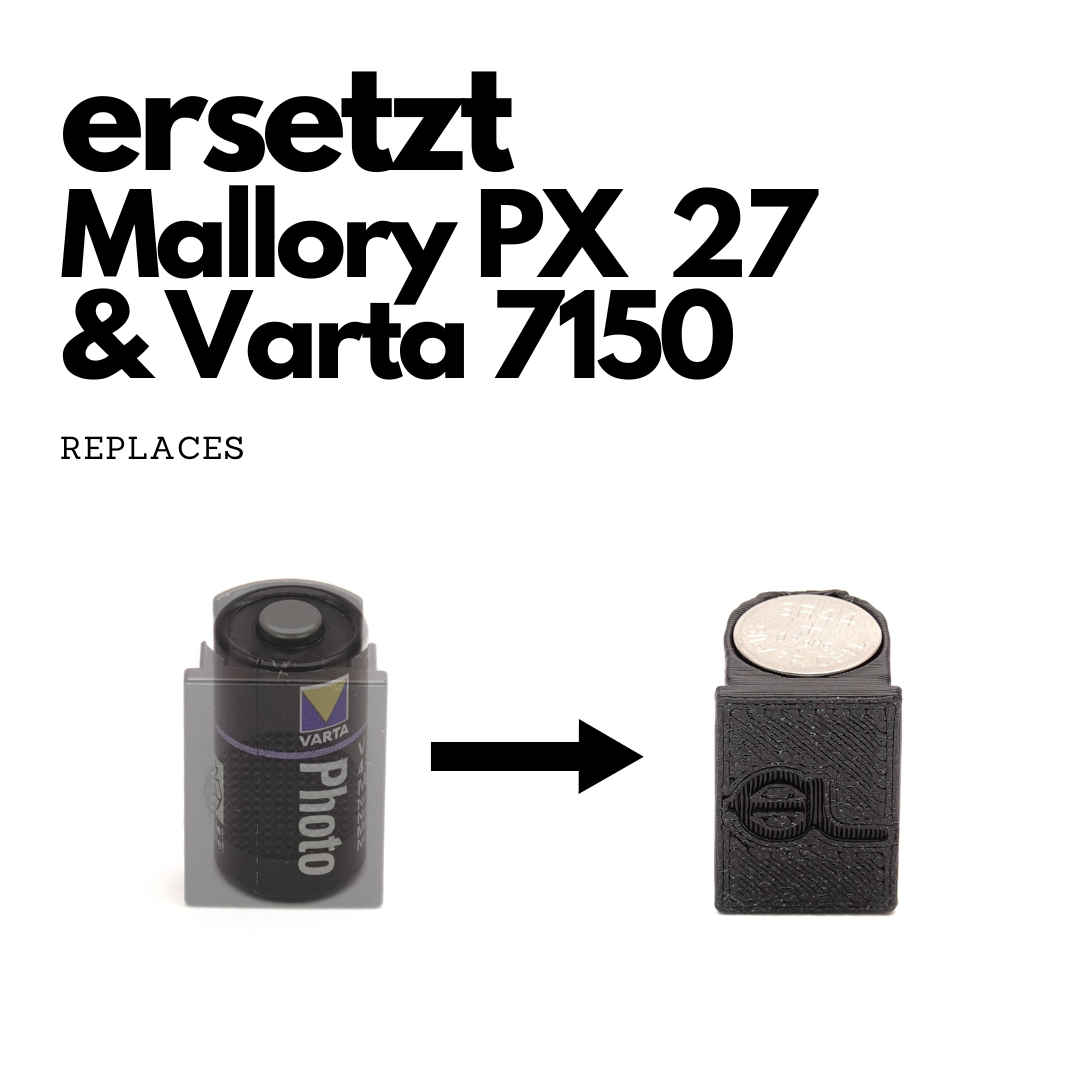 PX27 Batterie Adapter für Rollei 35 SE, 35 TE & A110