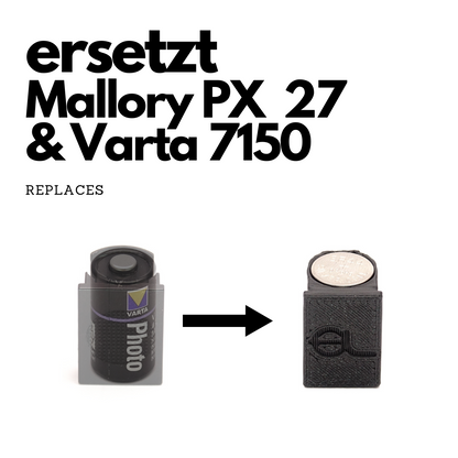 PX27 Batterie Adapter für Rollei 35 SE, 35 TE & A110