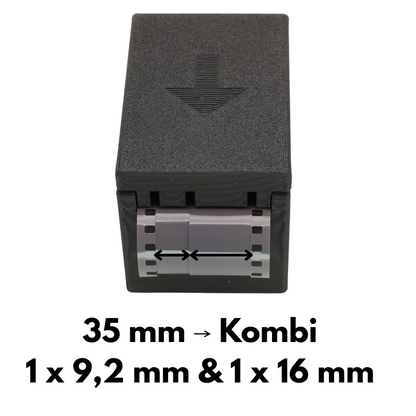 Cortadora de película 9,2 mm para cámaras Minox 8x11 (de 35 mm/120/16 mm)