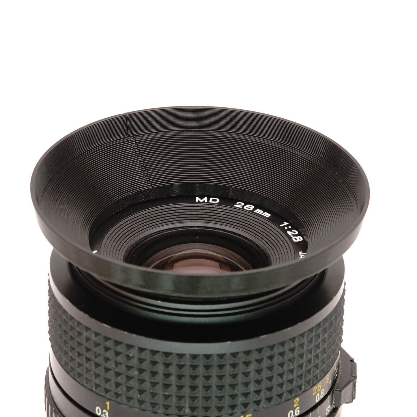 Lens hood 28mm for Minolta MD, Pentax Takumar & Olympus OM (Ø49mm)