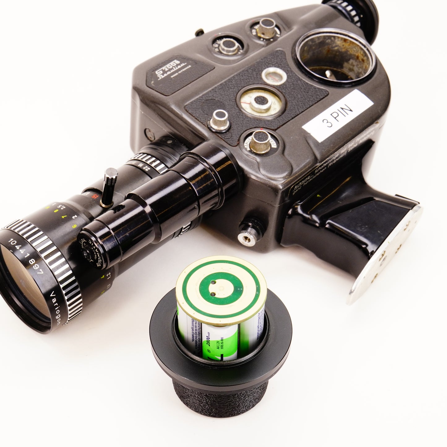 Adaptateur de batterie Beaulieu S2008 (3 broches) - 4x piles AA rechargeable