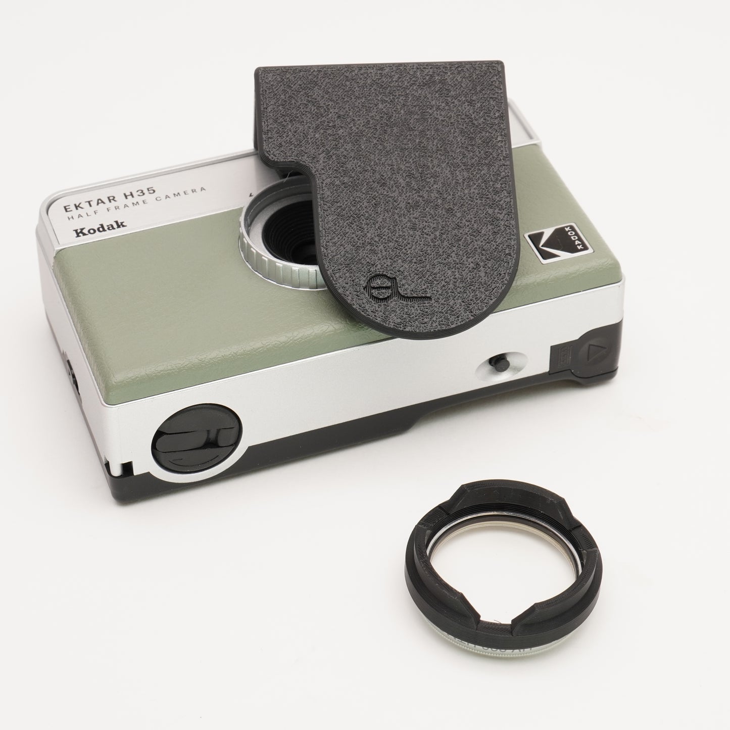 Copriobiettivo, adattatore per filtri e protezione per otturatore per Kodak Ektar H35