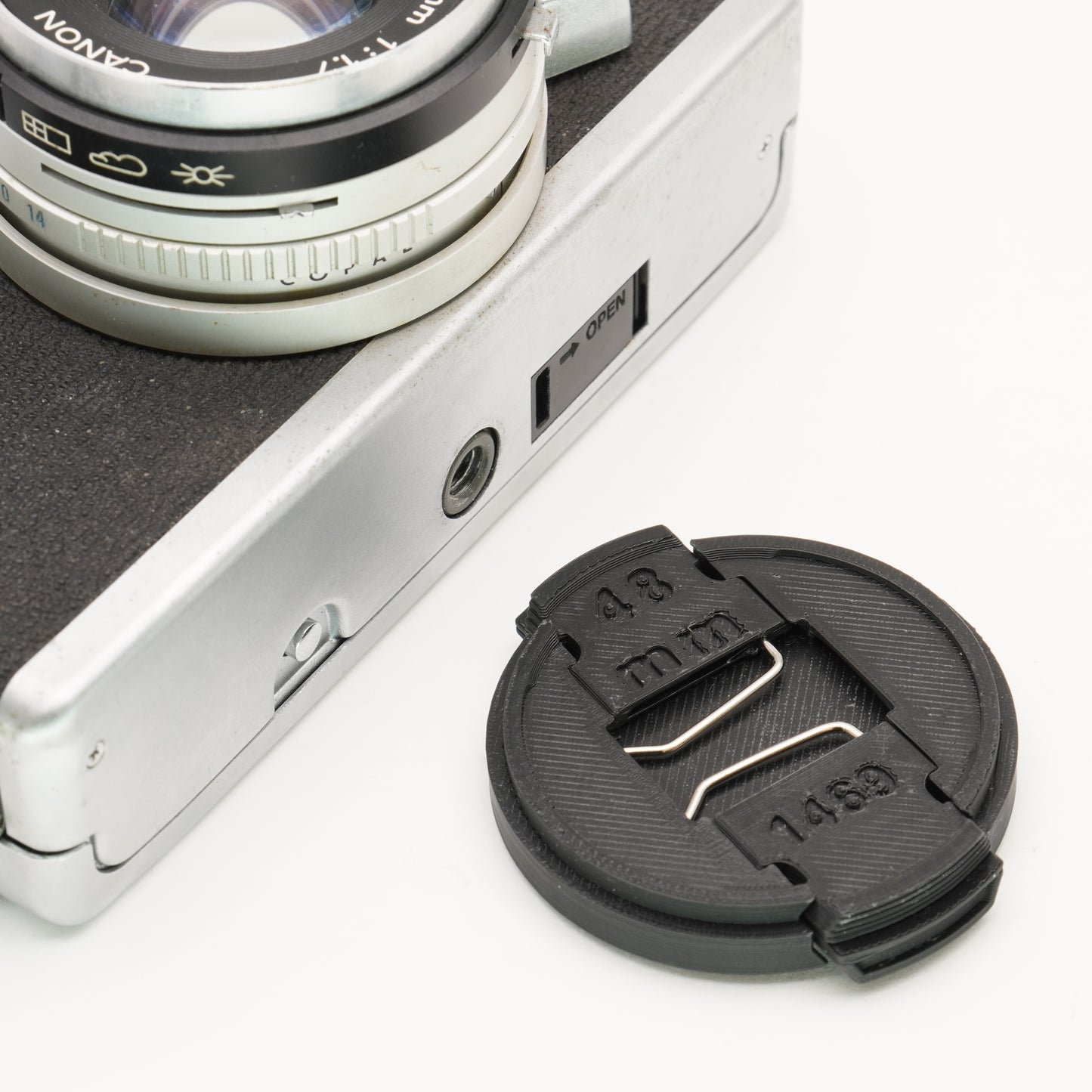 Cache d'objectif 48mm à encliqueter pour Canonet QL17 G-III & Canon FL