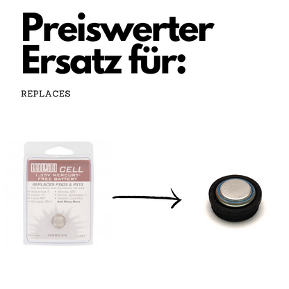 Adaptador de batería universal PX625 MR9 de repuesto – Compatible con Canonet, Nikon F, Yashica Mat y Praktica