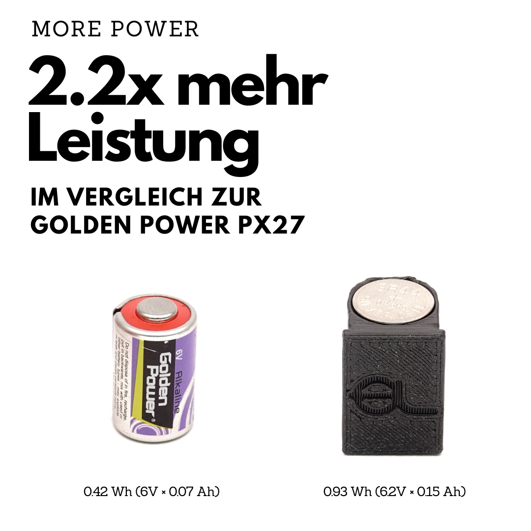PX27 Batterie Adapter für Rollei 35 SE, 35 TE & A110