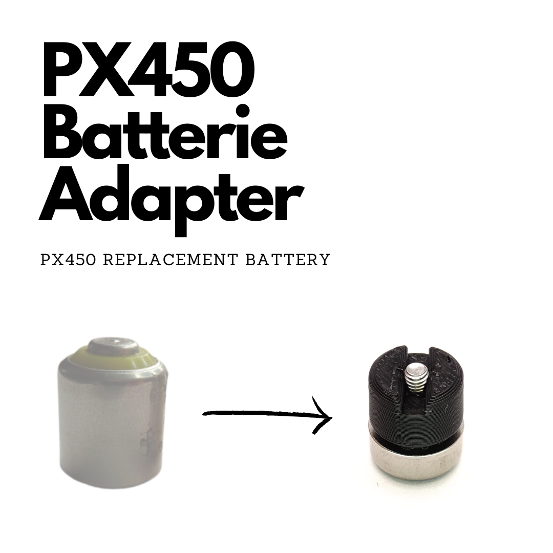 Adaptador de batería PX450 incl. 6x baterías de 1,4V para Bolex P1, P2, P3 y Alpa 10d