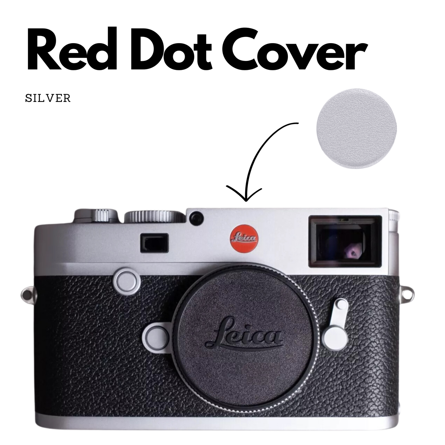 Logo cover silver (13mm) for Leica M6, M10, M11 & Q series