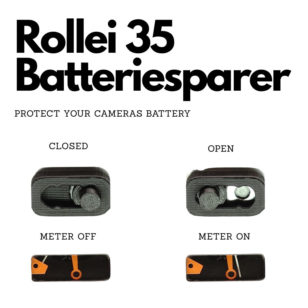 Battery saver cover for Rollei 35, 35 S & 35 T