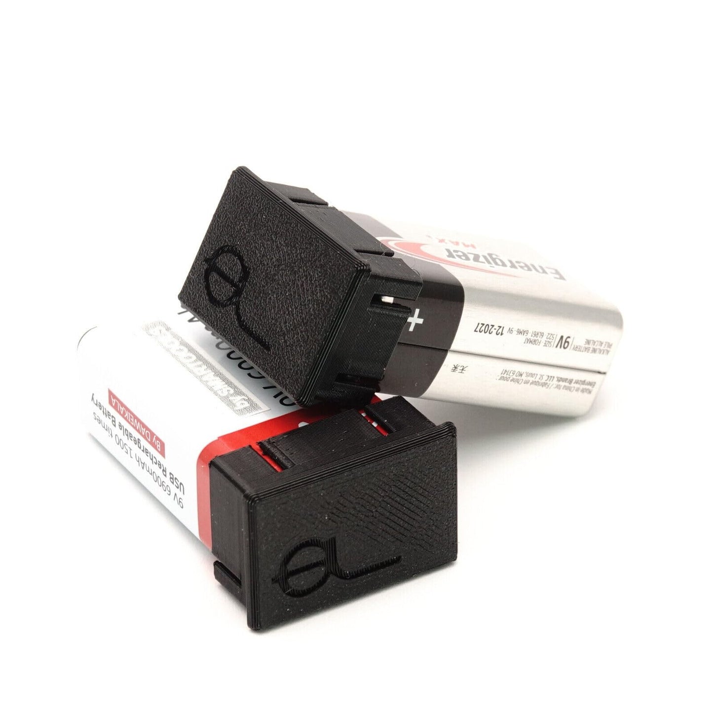 2x Battery protection cover for 9V block batteries