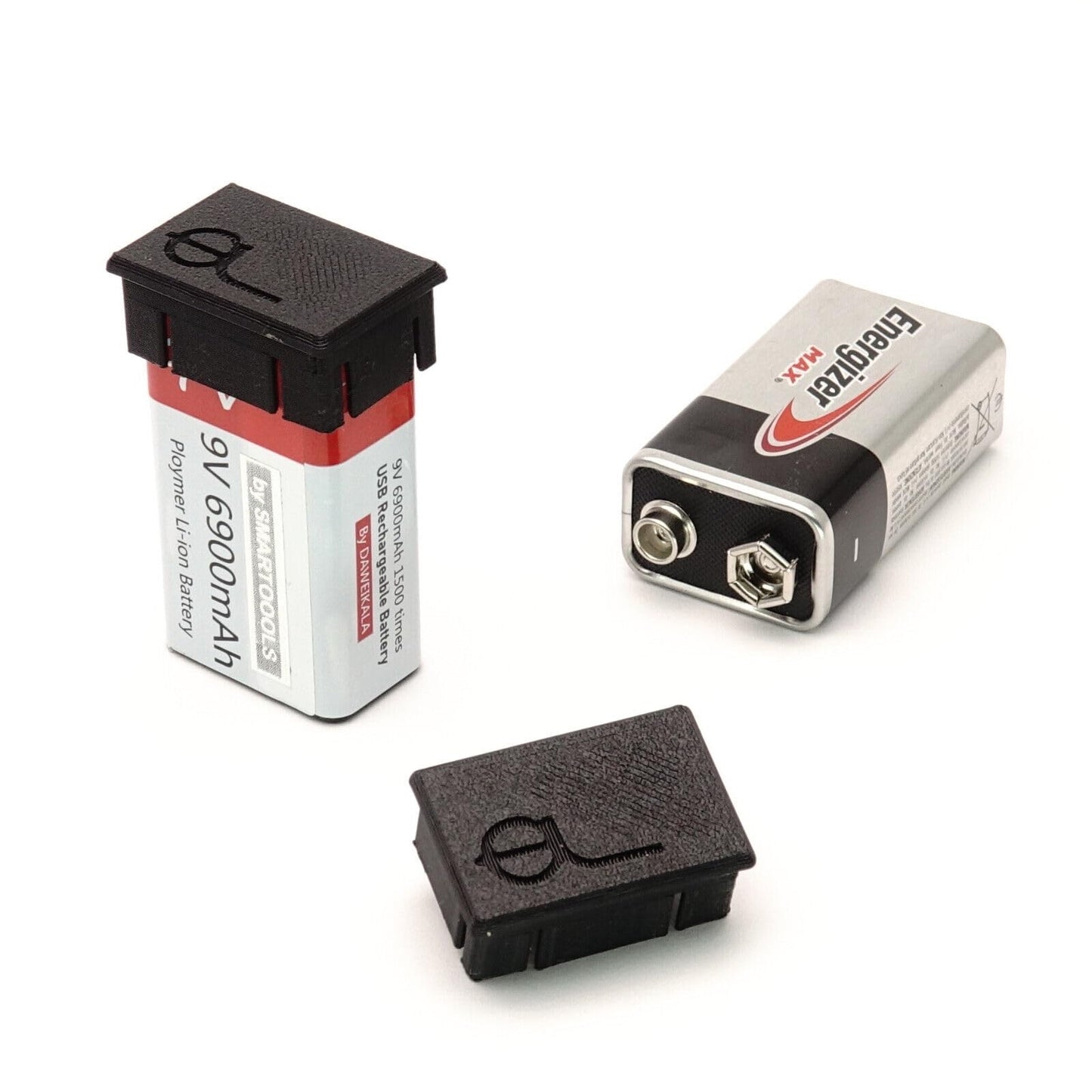 2x Battery protection cover for 9V block batteries
