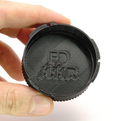 Tapa trasera para objetivos Canon FD y nFD (28mm, 50mm, 85mm)