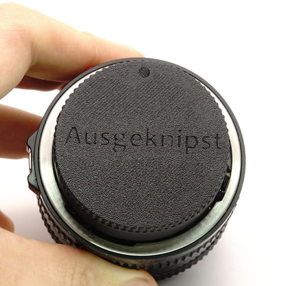 Tapa trasera para objetivos Canon FD y nFD (28mm, 50mm, 85mm)