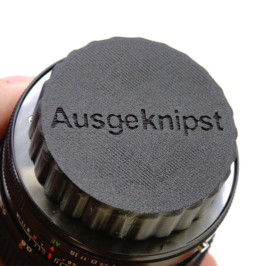 Cache arrière d'objectif pour Konica Hexanon AR 40mm f/1.8, 50mm f/1.7 & 57mm f/1.2